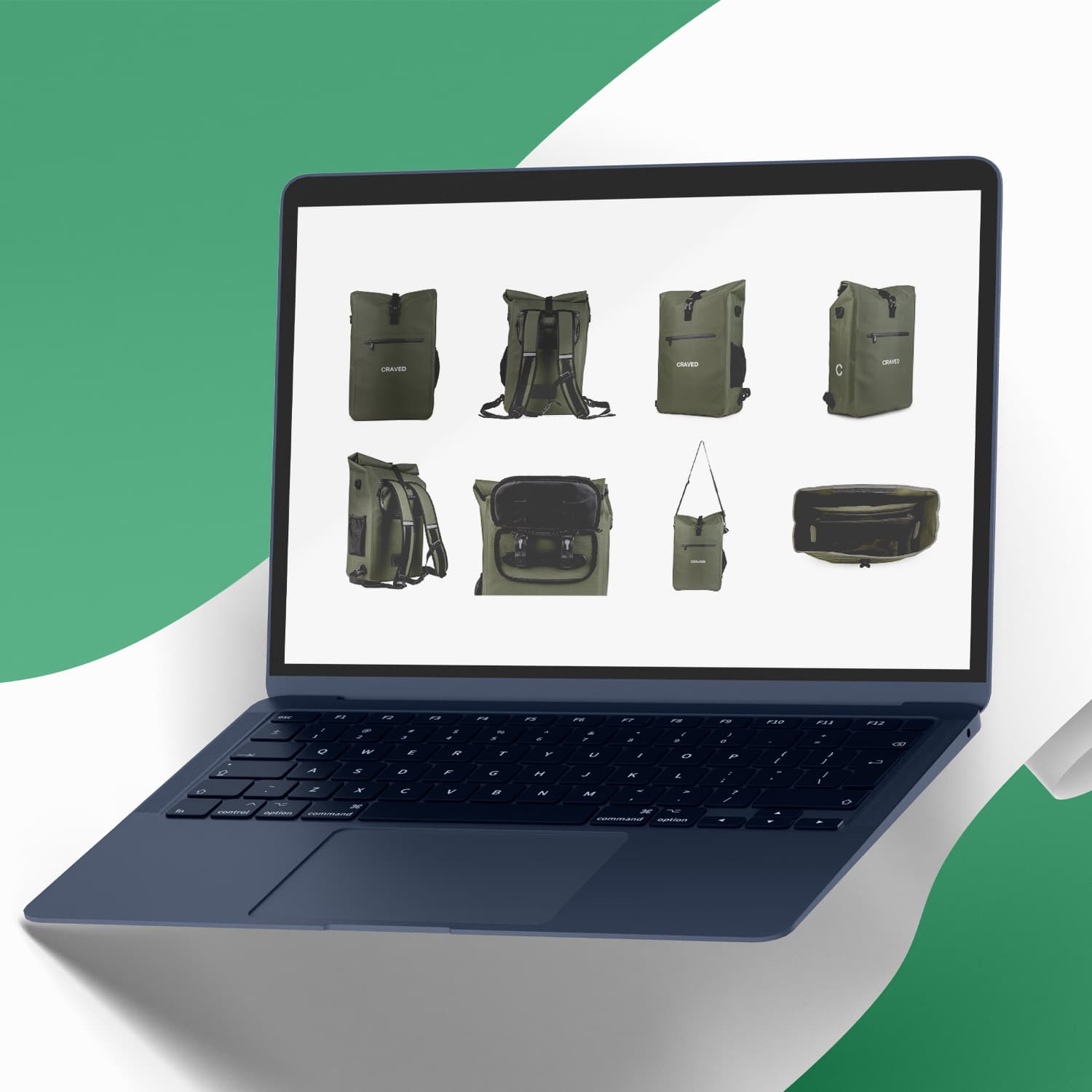 Professionele productfotografie op laptop
