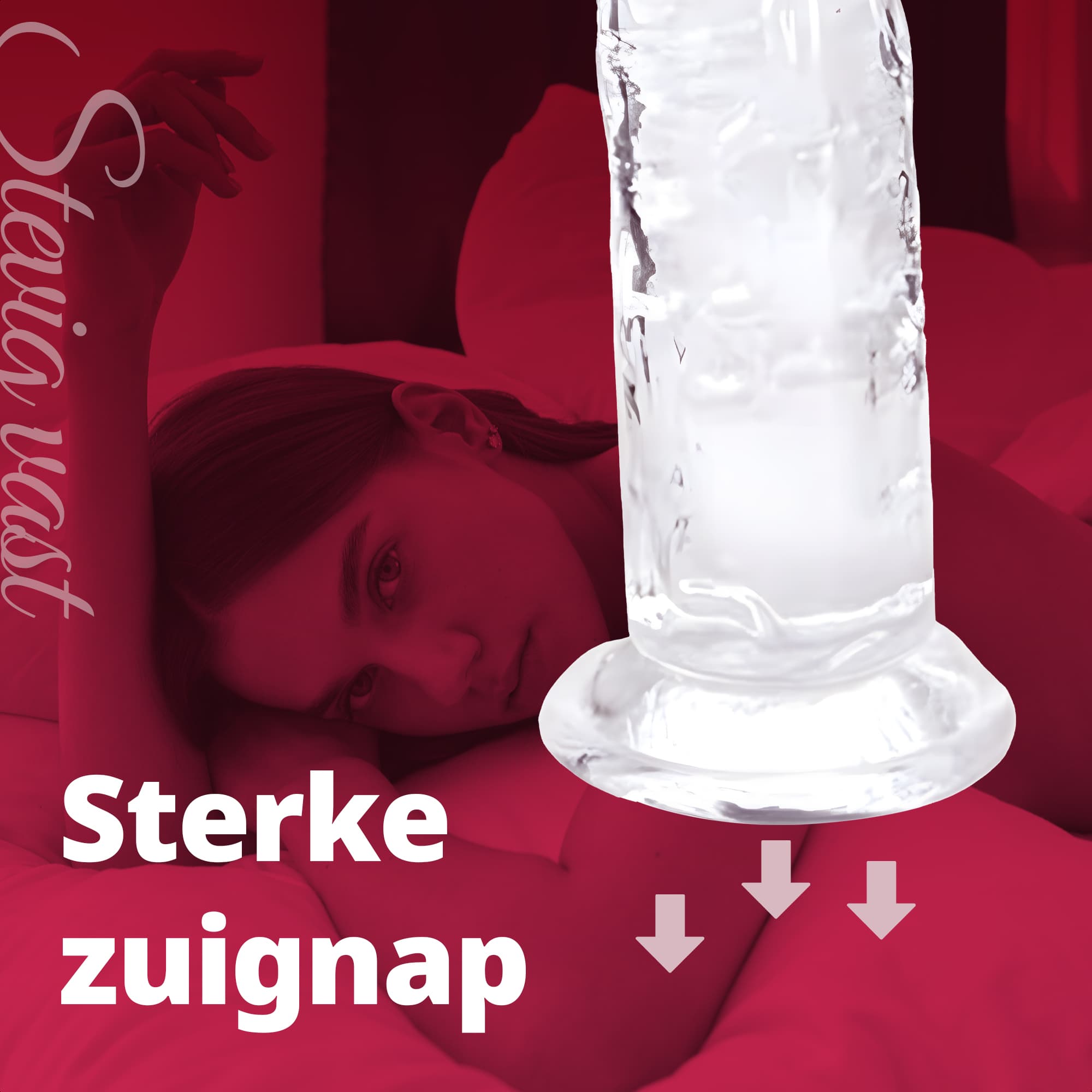 Humery - Transparante Siliconen Dildo - afbeelding 4