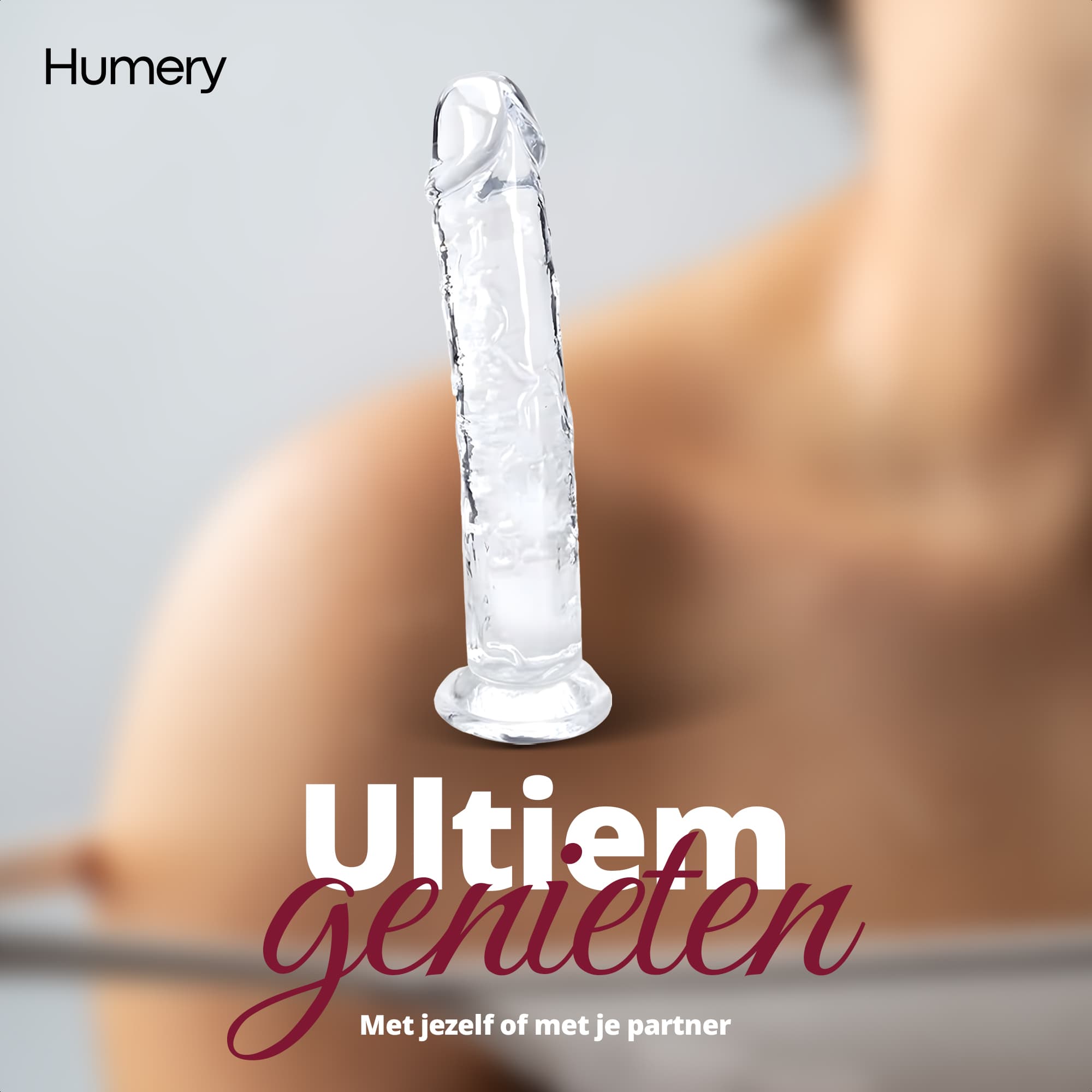 Humery - Transparante Siliconen Dildo - afbeelding 9