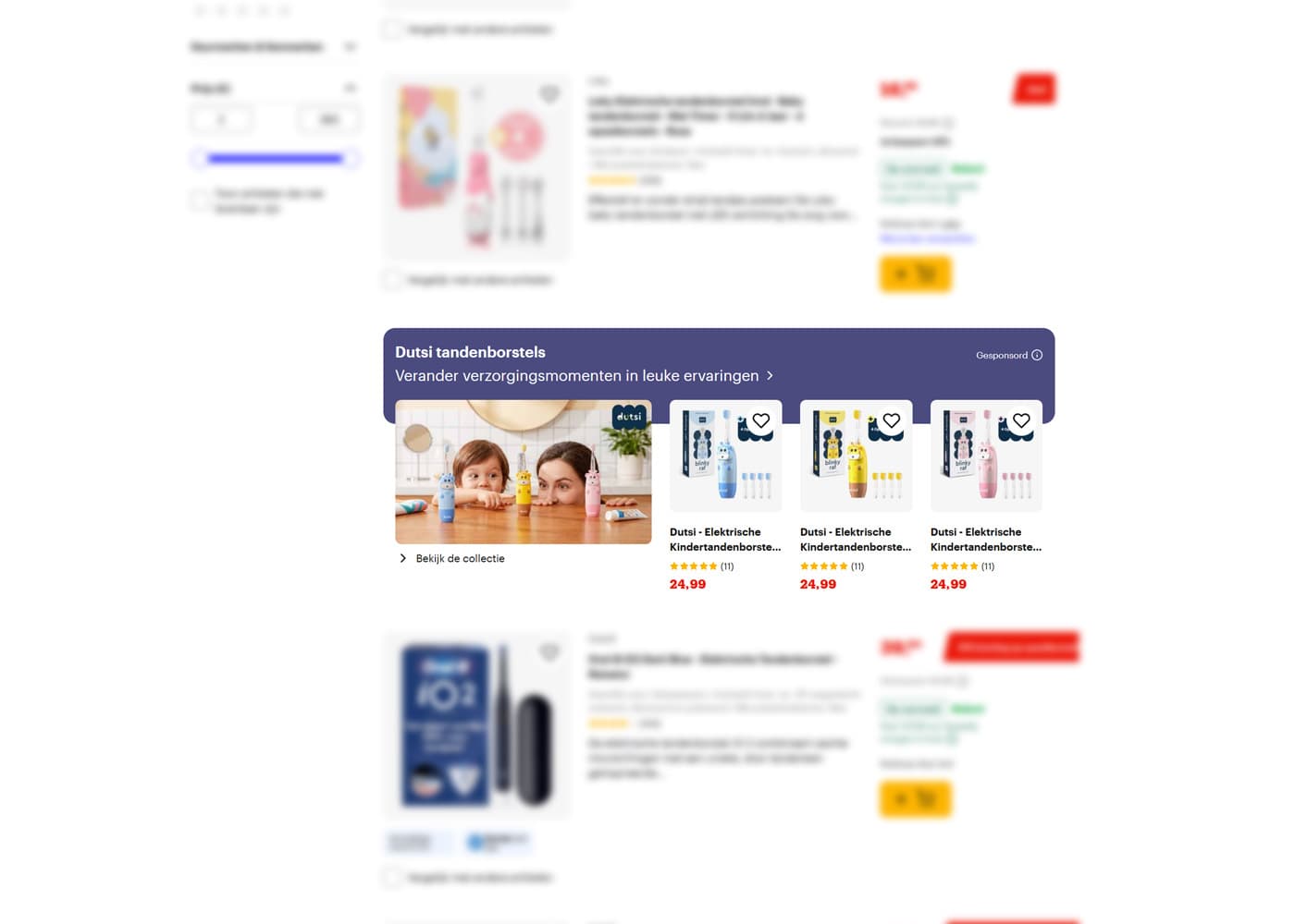 Branded Shelf advertentie in Bol.com zoekresultaten